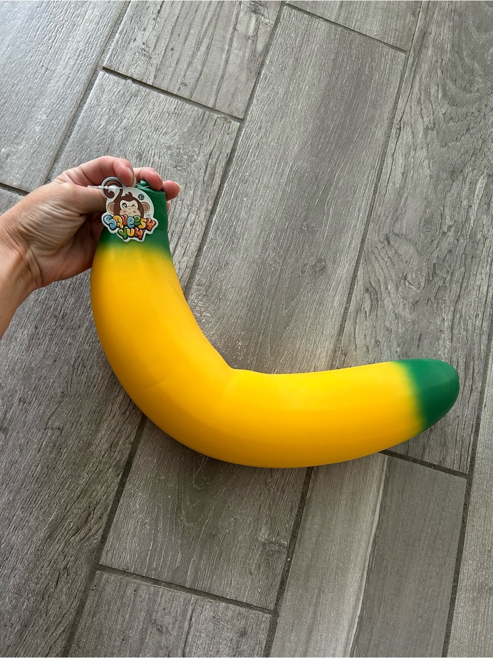 Banana Squishy Sensory Toy - Yellow & Green
